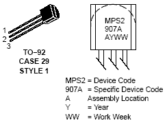 mps2907a: pnp bipolar small signal transistor